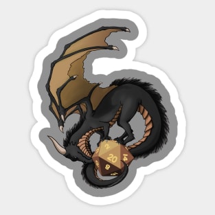 Brass Dragon and a D20 Sticker